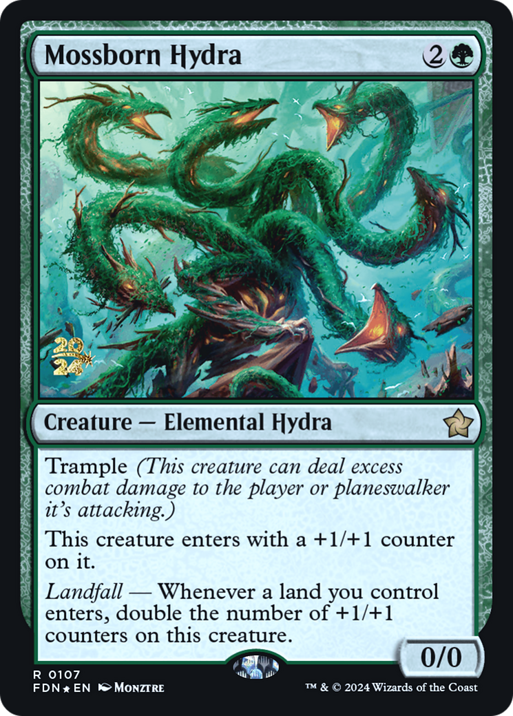 Mossborn Hydra (107) Foil - Foundations Promos