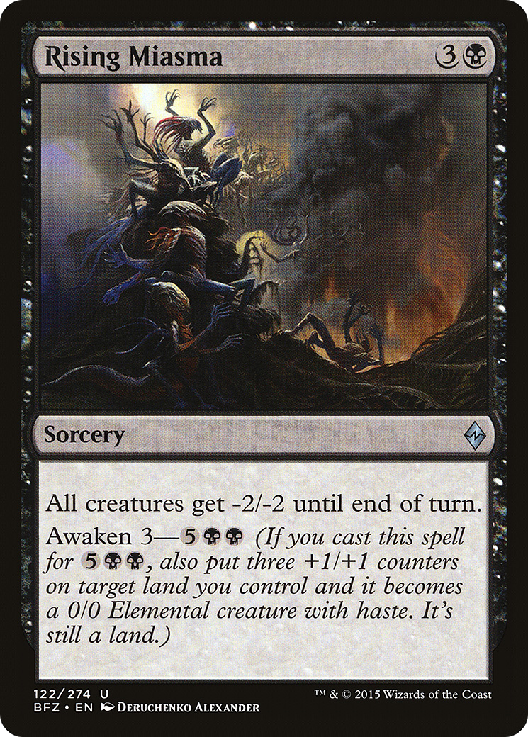 Rising Miasma (122) Foil - Battle for Zendikar