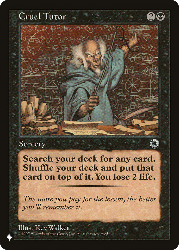Cruel Tutor (Retro) (POR-87) - The List