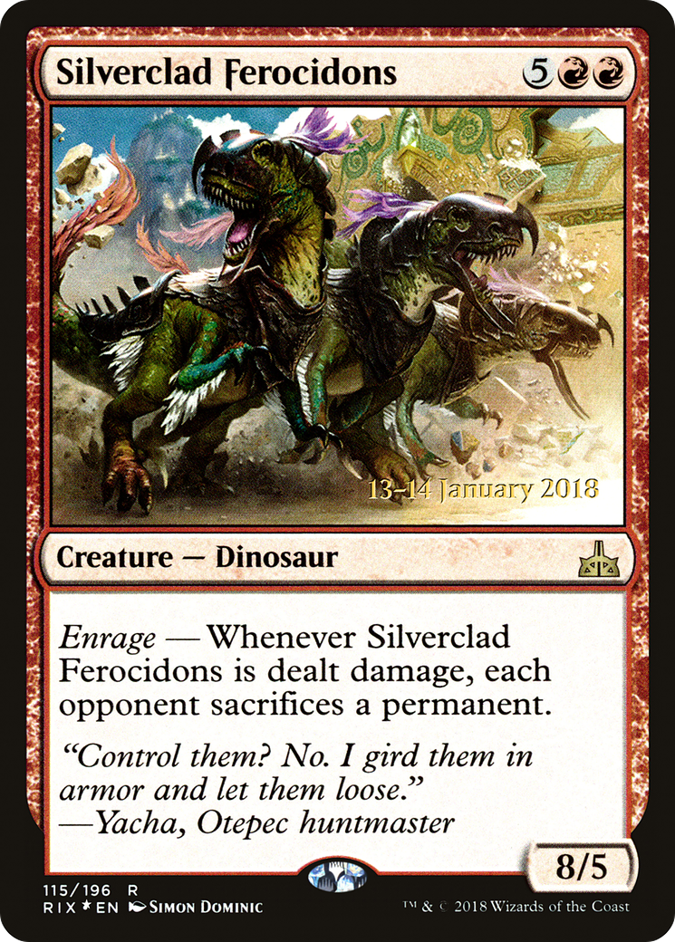 Silverclad Ferocidons (115) Foil - Rivals of Ixalan Promos