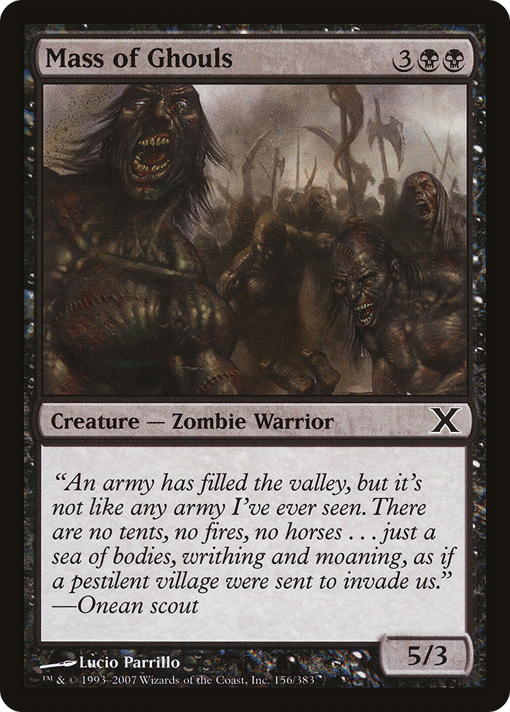 Mass of Ghouls (156) Foil - Tenth Edition
