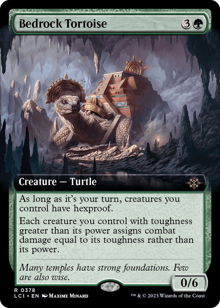 Bedrock Tortoise (Extended Art) (378) Foil - The Lost Caverns of Ixalan