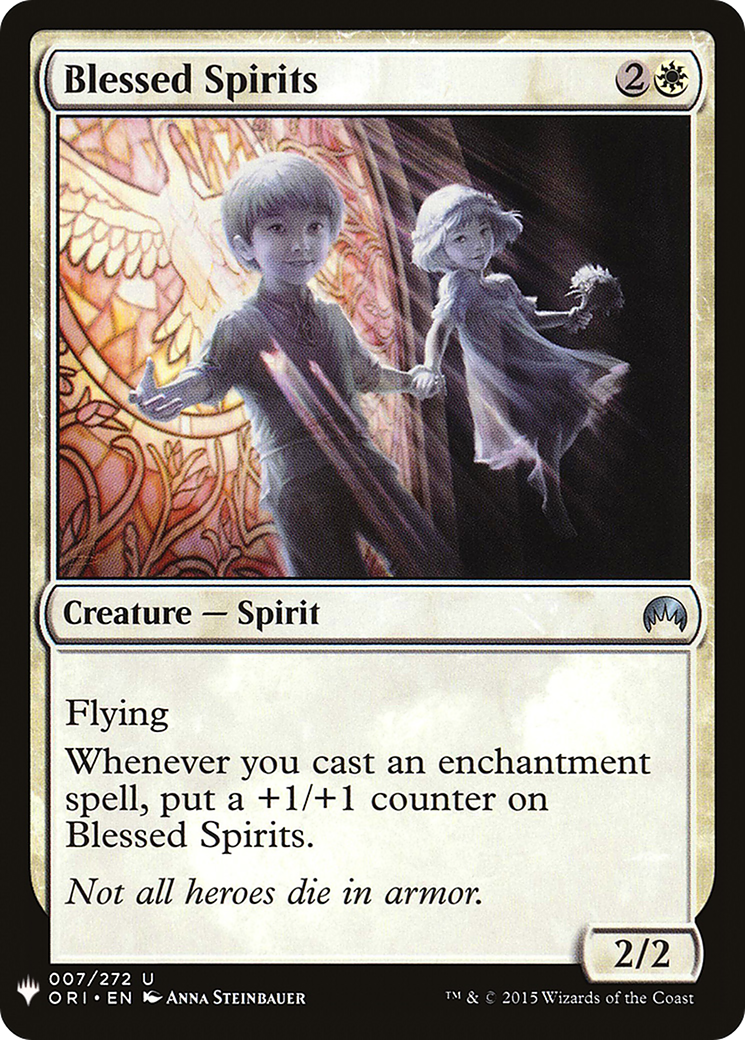 Blessed Spirits (ORI-7) - The List