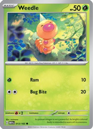 Weedle (13) Reverse Holofoil - 151
