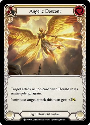 Angelic Descent (Yellow) (DTD033) Rainbow Foil - Dusk till Dawn