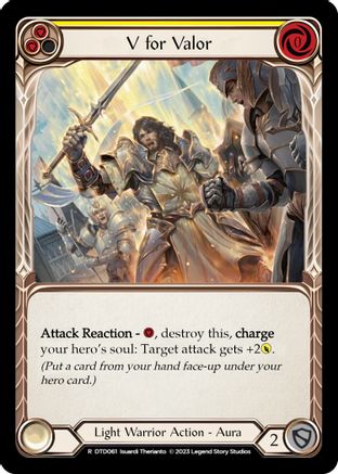 V for Valor (Yellow) (DTD061) - Dusk till Dawn