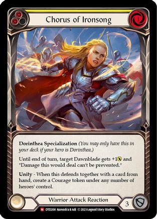 Chorus of Ironsong (DTD208) Rainbow Foil - Dusk till Dawn