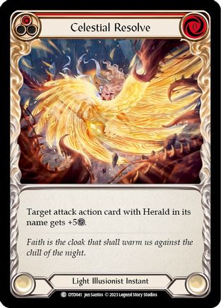 Celestial Resolve (Red) (DTD041) Rainbow Foil - Dusk till Dawn