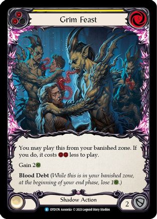 Grim Feast (Yellow) (DTD176) Rainbow Foil - Dusk till Dawn