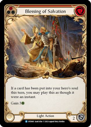 Blessing of Salvation (Red) (DTD085) Rainbow Foil - Dusk till Dawn