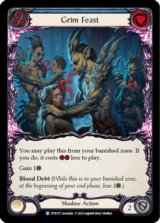 Grim Feast (Blue) (DTD177) Rainbow Foil - Dusk till Dawn
