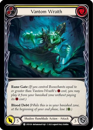 Vantom Wraith (Yellow) (DTD159) Rainbow Foil - Dusk till Dawn