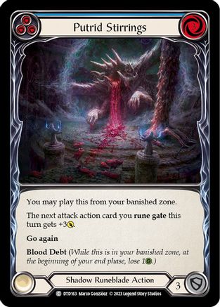 Putrid Stirrings (Blue) (DTD163) Rainbow Foil - Dusk till Dawn