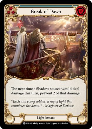 Break of Dawn (Blue) (DTD102) Rainbow Foil - Dusk till Dawn