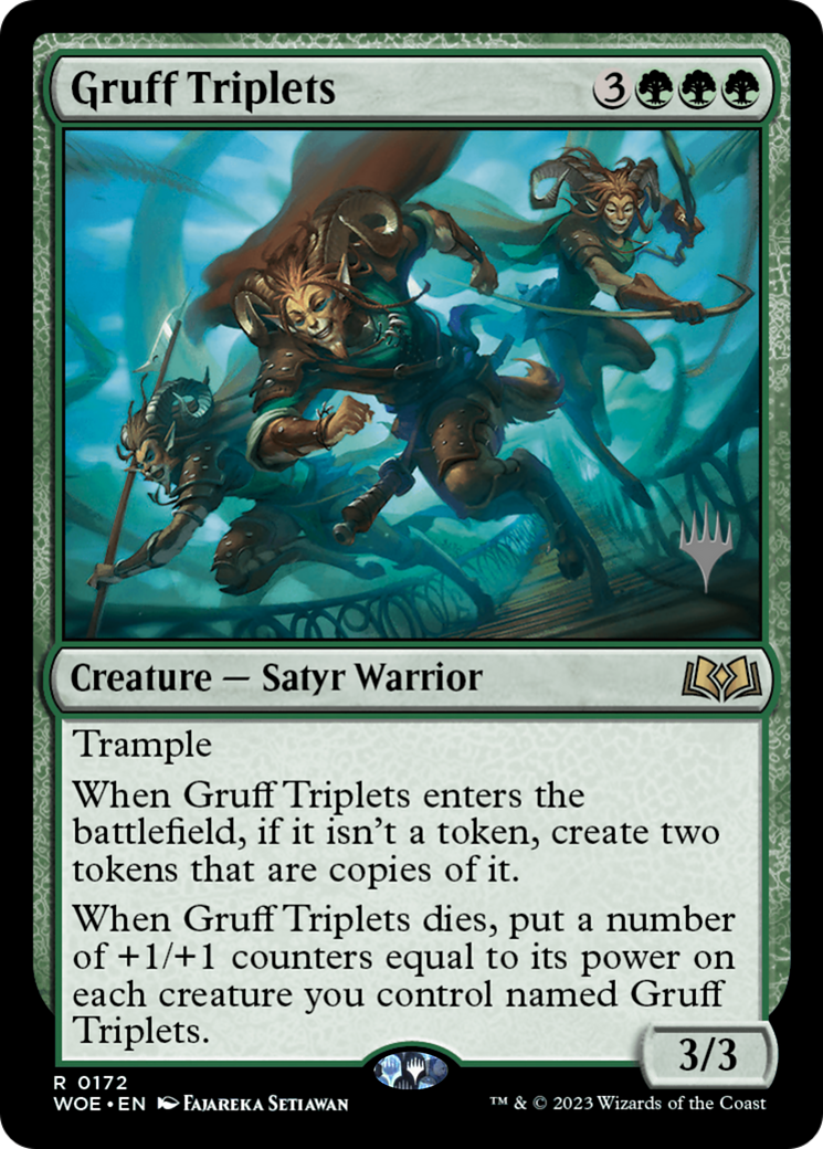 Gruff Triplets (172p) Foil - Wilds of Eldraine Promos