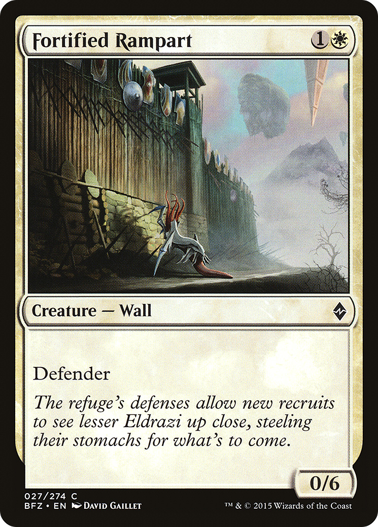 Fortified Rampart (027) Foil - Battle for Zendikar