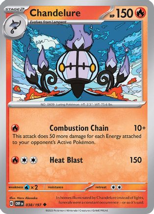 Chandelure (38) Reverse Holofoil - SV03 Obsidian Flames