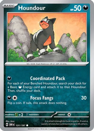 Houndour (131) Reverse Holofoil - Obsidian Flames