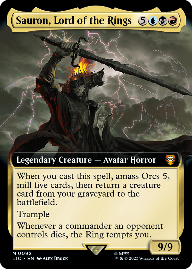 Sauron, Lord of the Rings (Extended Art) (092) - Tales of Middle-earth Commander