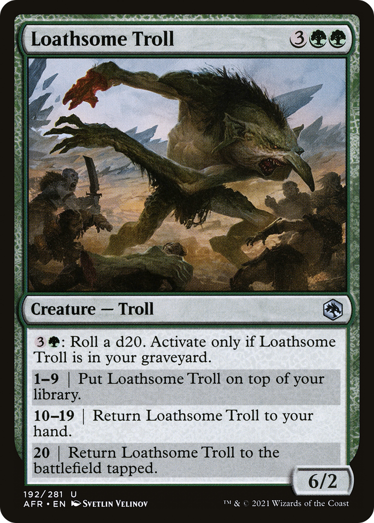 Loathsome Troll (192) Foil - Adventures in the Forgotten Realms