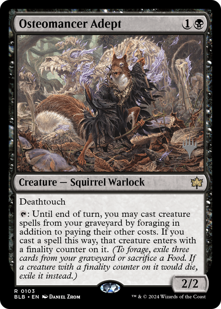Osteomancer Adept (103) Foil - Bloomburrow Promos