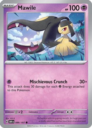 Mawile (89) Reverse Holofoil - Obsidian Flames