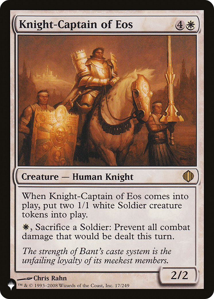 Knight-Captain of Eos (ALA-17) - The List