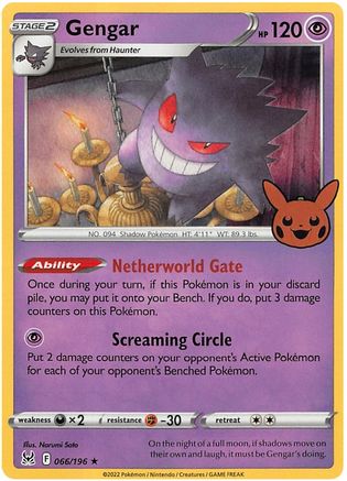 Gengar (2022 Copyright Date) (66) Holofoil - Trick or Trade BOOster Bundle 2023
