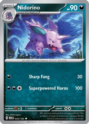 Nidorino (33) Reverse Holofoil - 151