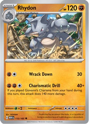 Rhydon (112) Reverse Holofoil - 151