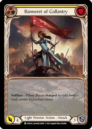 Banneret of Gallantry - FAB162 (FAB162) Rainbow Foil - Flesh and Blood: Promo Cards