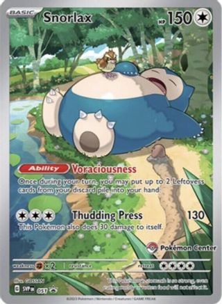 Snorlax - 051 (Pokemon Center Exclusive) (51) Holofoil - SV Scarlet & Violet Promo Cards