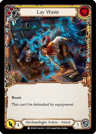 Lay Waste (Yellow) (EVO208) Rainbow Foil - Bright Lights