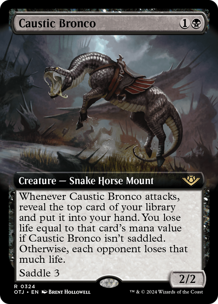 Caustic Bronco (Extended Art) (324) Foil - Outlaws of Thunder Junction