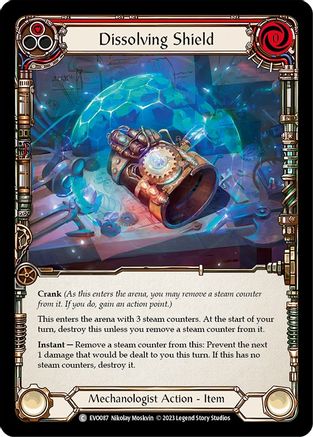 Dissolving Shield (Red) (EVO087) Rainbow Foil - Bright Lights