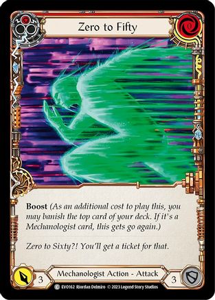 Zero to Fifty (Red) (EVO162) Rainbow Foil - Bright Lights