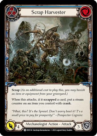 Scrap Harvester (Blue) (EVO134) Rainbow Foil - Bright Lights