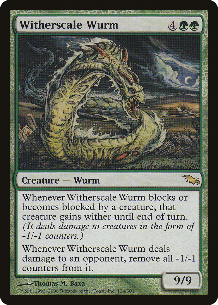 Witherscale Wurm (134) Foil - Shadowmoor