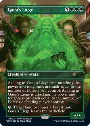 Gaea's Liege (Borderless) (005) Foil - WPN & Gateway Promos