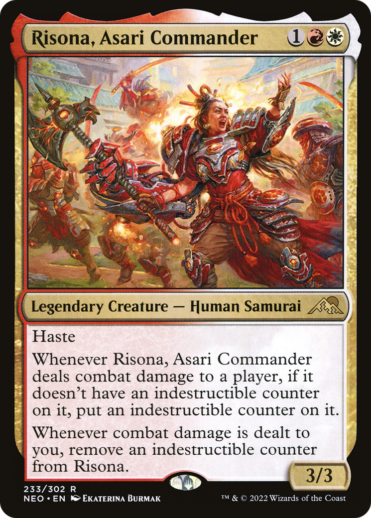 Risona, Asari Commander (233) Foil - Kamigawa: Neon Dynasty