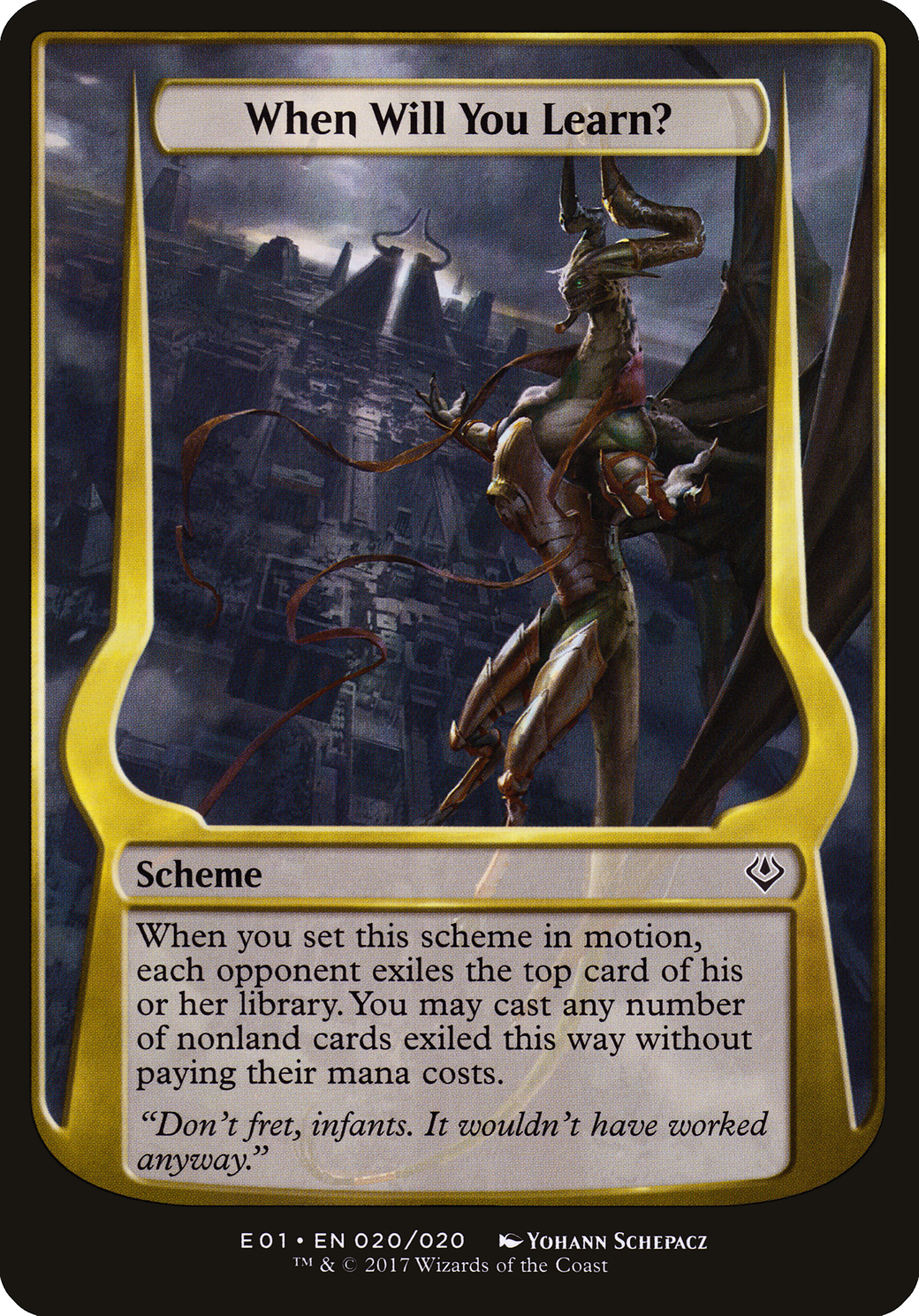 When Will You Learn? (Archenemy: Nicol Bolas) (020) - Archenemy: Nicol Bolas Schemes