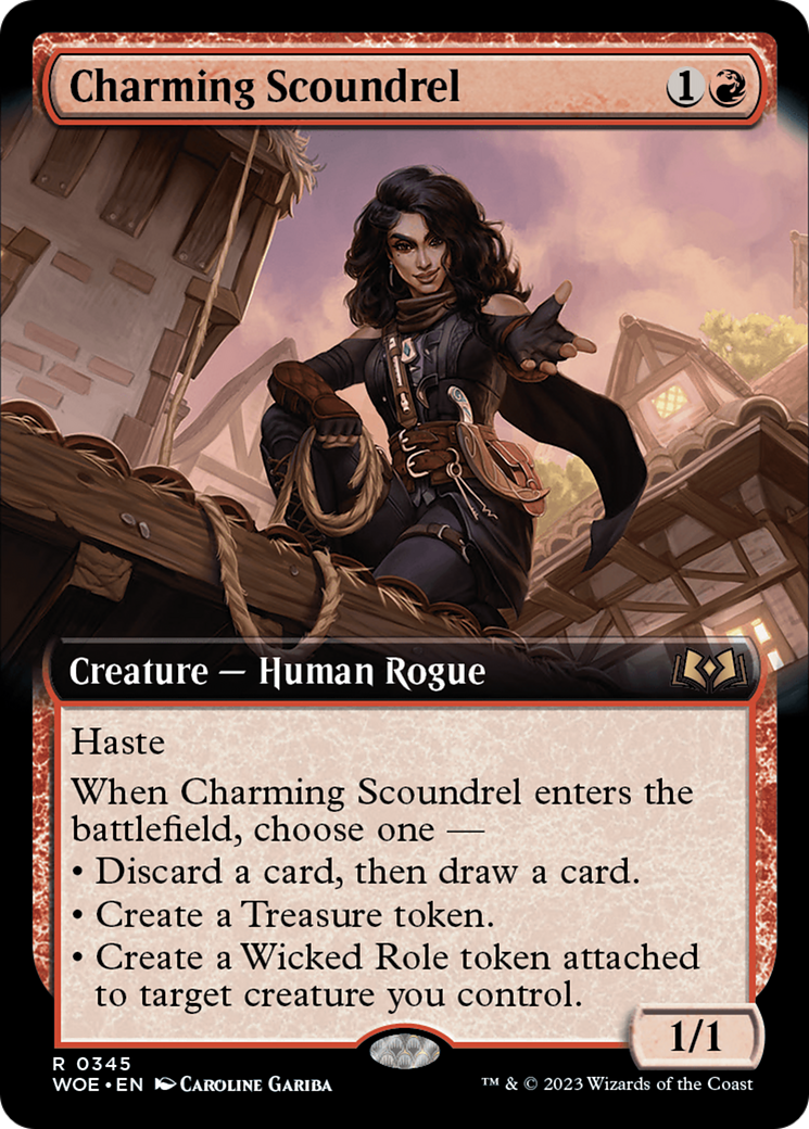 Charming Scoundrel (Extended Art) (345) Foil - Wilds of Eldraine