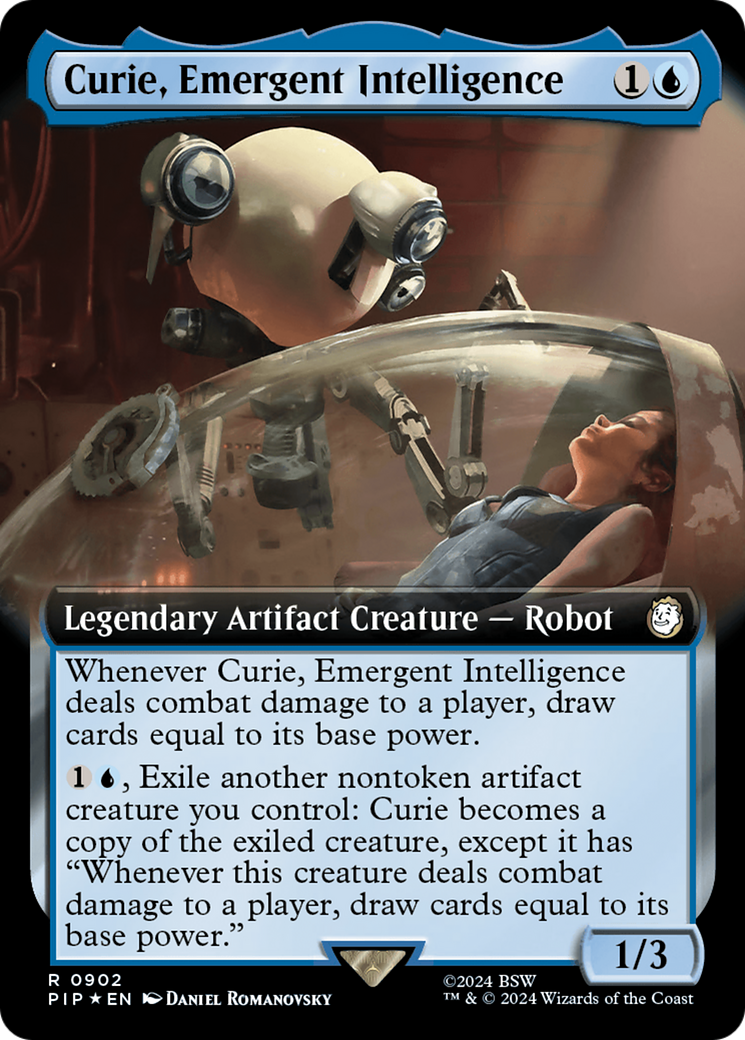 Curie, Emergent Intelligence (Extended Art) (902) Surge Foil - Fallout