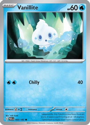 Vanillite (43) Reverse Holofoil - Paradox Rift