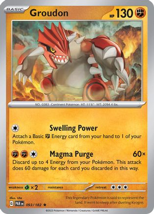 Groudon (93) Reverse Holofoil - Paradox Rift