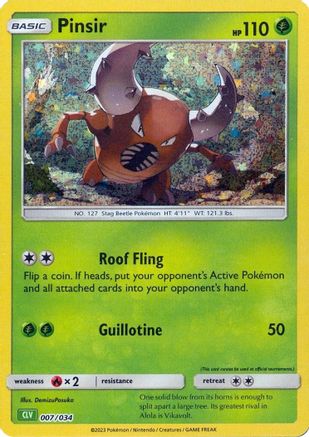 Pinsir (7) Holofoil - Trading Card Game Classic