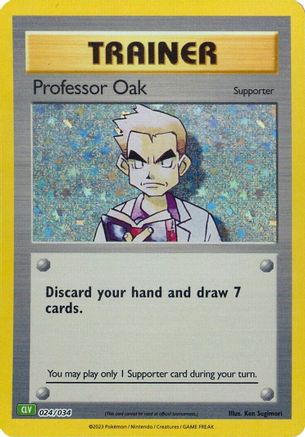 Professor Oak (CLV) (24) Holofoil - Trading Card Game Classic