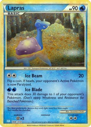 Lapras (8) Holofoil - Trading Card Game Classic