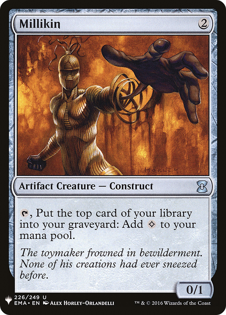 Millikin (EMA-226) - The List