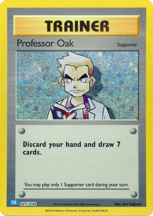 Professor Oak (CLB) (25) Holofoil - Trading Card Game Classic